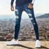Stylish Ripped Denim Harem Pants for Men - Comfortable Casual Fit